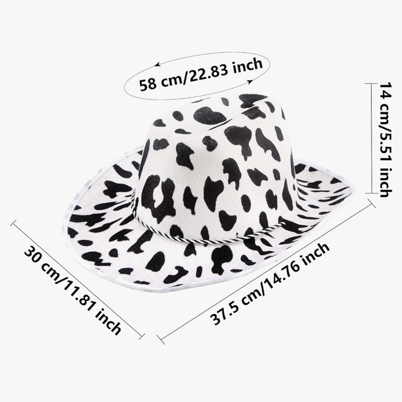 Cow-print cowboy hats (4) - Picture 5 of 6